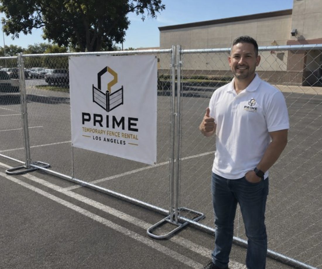 Temporary fence rental delivery to a parking lot